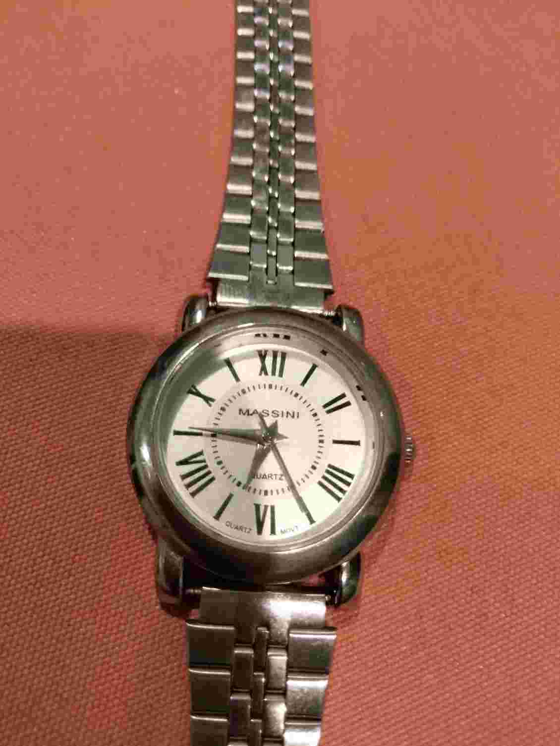 Massini 6087 ladies watch stainless steel, case, bezel, band ,roman #s