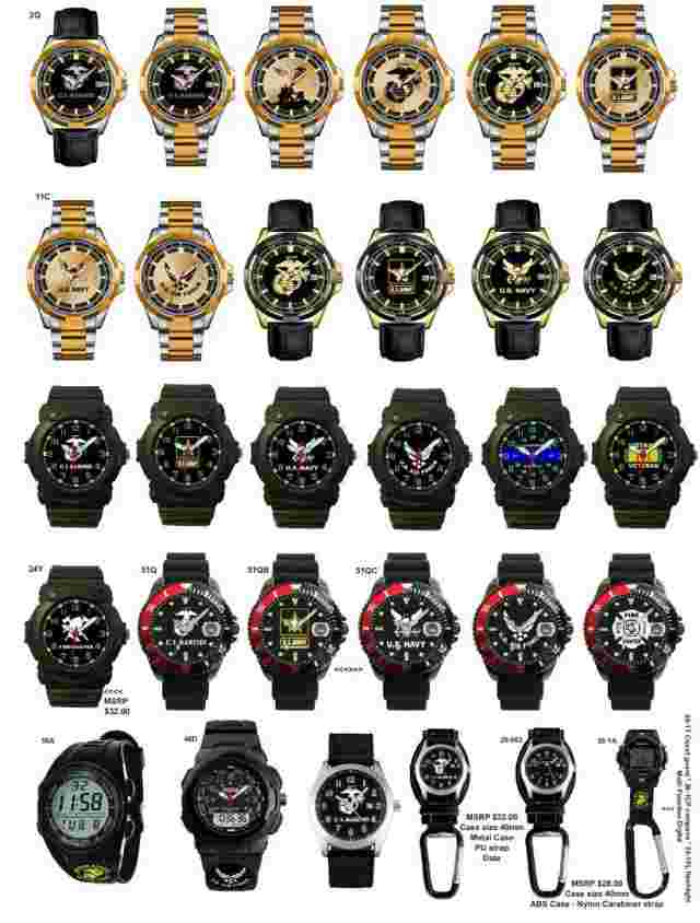 1  AQUAFORCE ANALOG QUARTZ WATCH 30M Water Resistant 24hr time #11-U(5FROM LEFT)