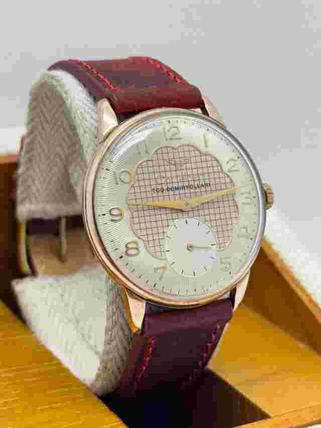 Vintage Cortébert TCDD Railway 1950's Cal.720 Watch on Custom Navy Lizard Strap