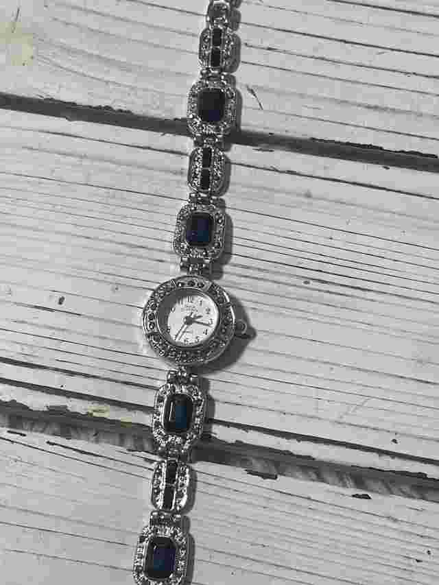 NEW BATTERY Vintage 90's Women’s Watch Boca Classics Black Stones Victorian