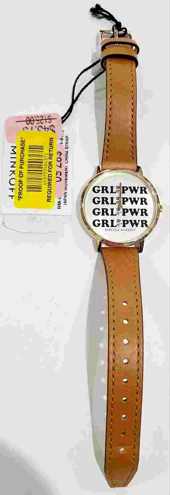 NEW Rebecca Minkoff GRL PWR GirlPower LeatherStrap Women'sDesigner Need Battery