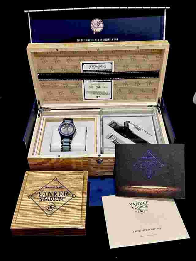 ORIGINAL GRAIN 1923 Yankee Stadium Seat Watch Limited Edition Only 2008 Made!
