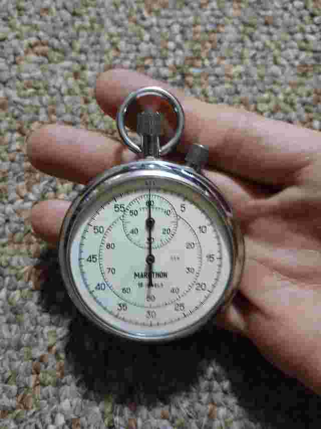 Beautiful Vintage Marathon 16 Jewel Stopwatch Made in the USSR Still Working!