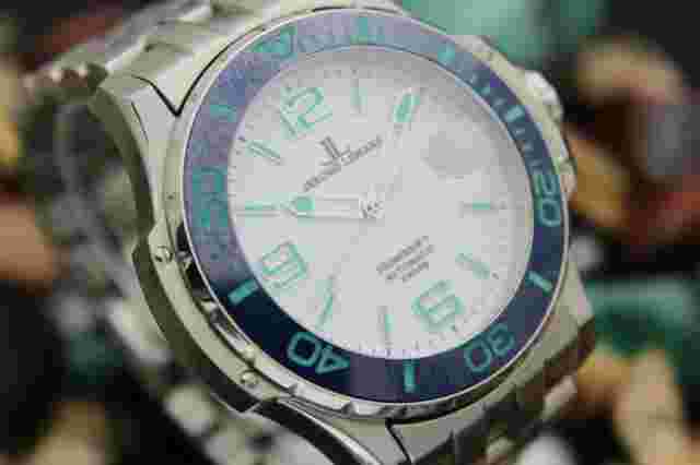 Jerome Lemars Chagall Automatic 26 Jewel Steel 100M Diver's Watch Full Set