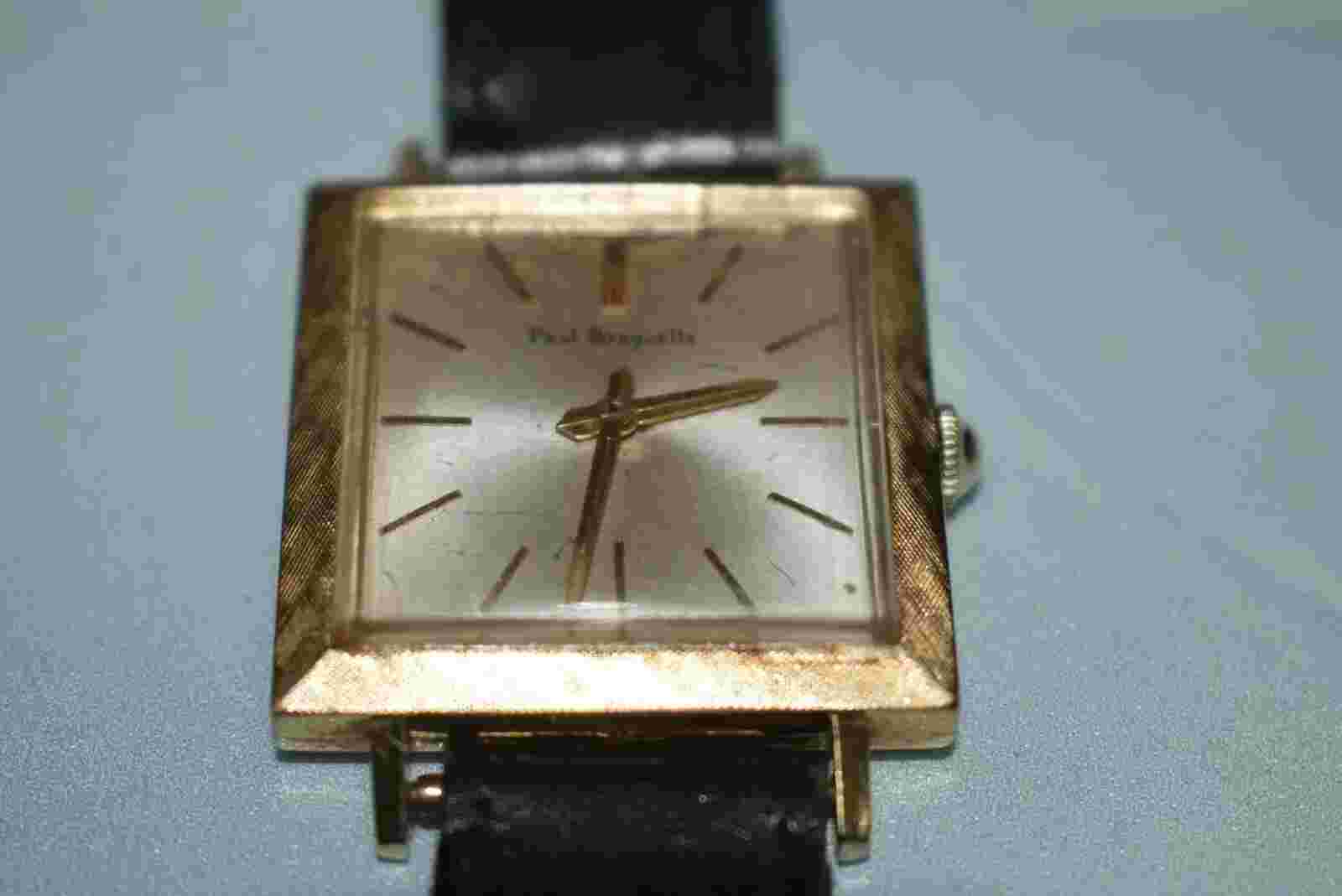 PAUL BREGUETTE 14k Gold Mens Manual Wind Swiss Watch 28x28mm VINTAGE RUNNING