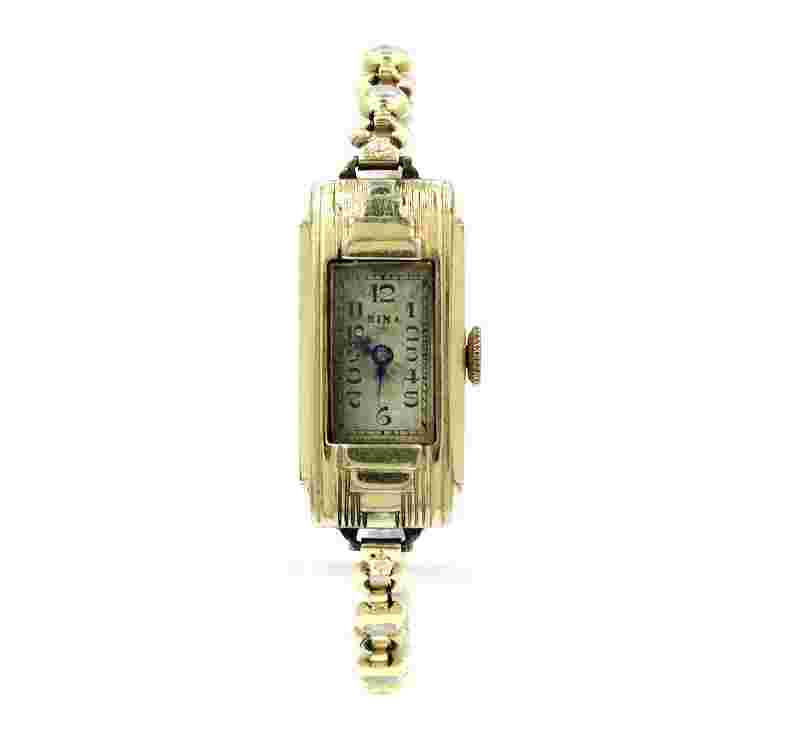 Ladies Petite Vintage RIMA Rectangle Swiss 7 Jewels Winding Watch