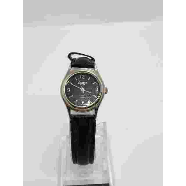 Anriya Milan women's watch. Small black face with silver accents