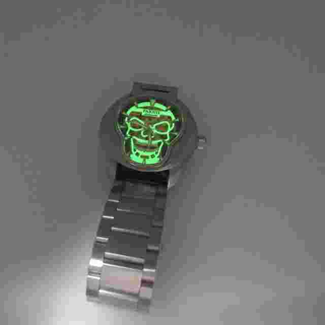 43mm Parnis Sapphire 21 Jewels Miyota 8N24 Automatic Men's Watch Luminous Skull