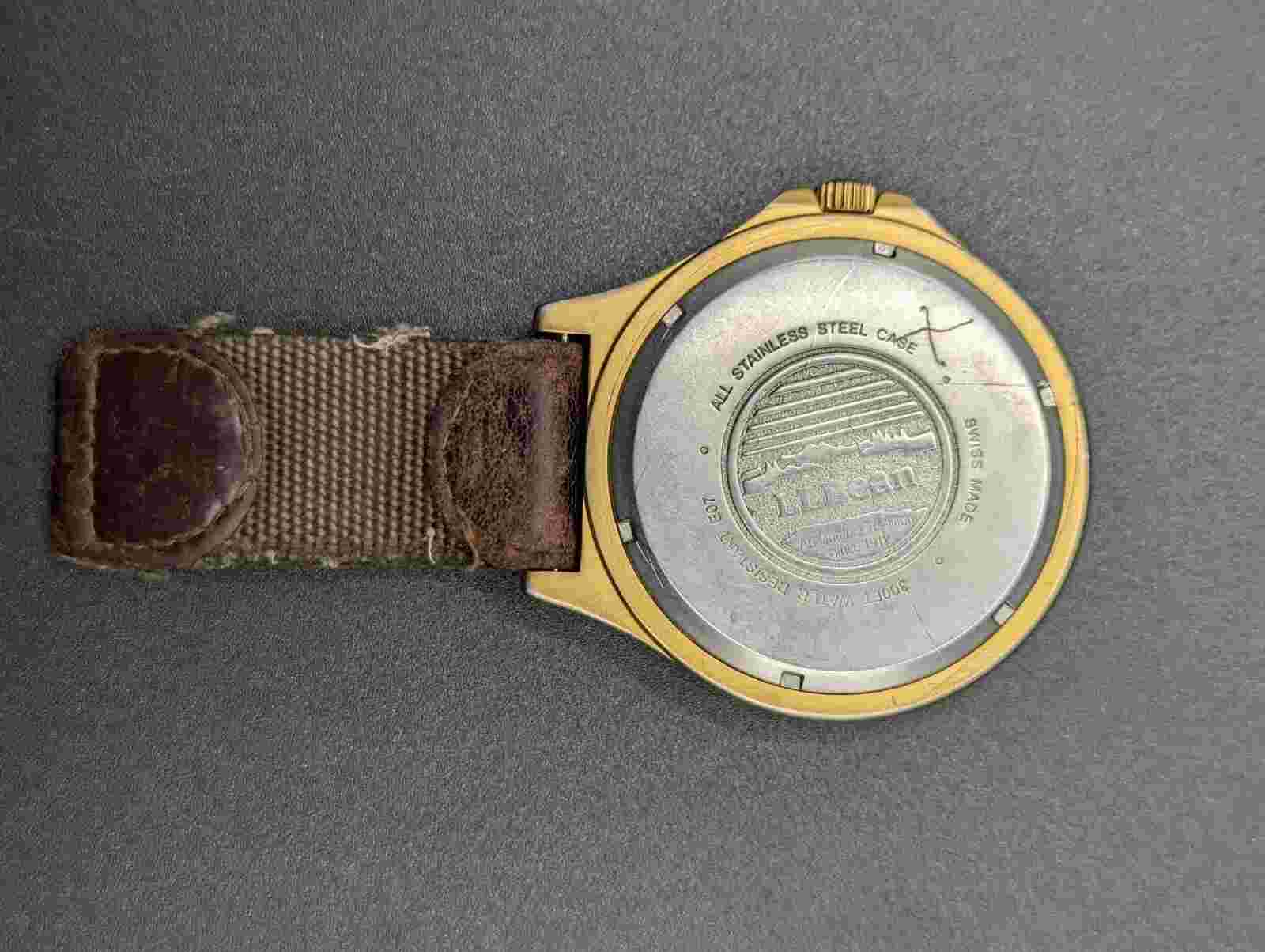 Rare L.L. Bean Large Field Pocket Belt Watch 55mm Single Strap Parts Repair