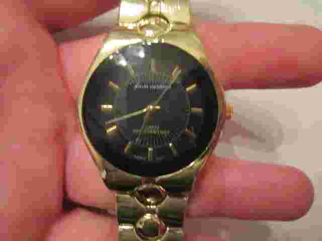 LUIS CANDINI WATCH - GOLD TONE - HEAVY - QUARTZ MOVEMENT - TUB BBA-11