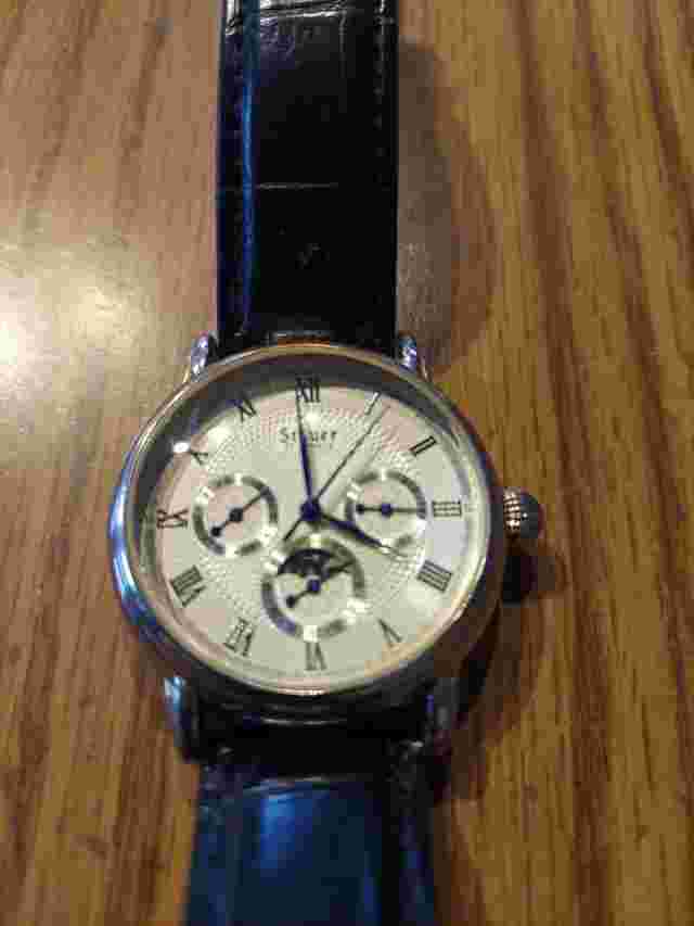 Stauer 20193 Men's 27 Jewels Stainless Steel Automatic Multi-dial Watch
