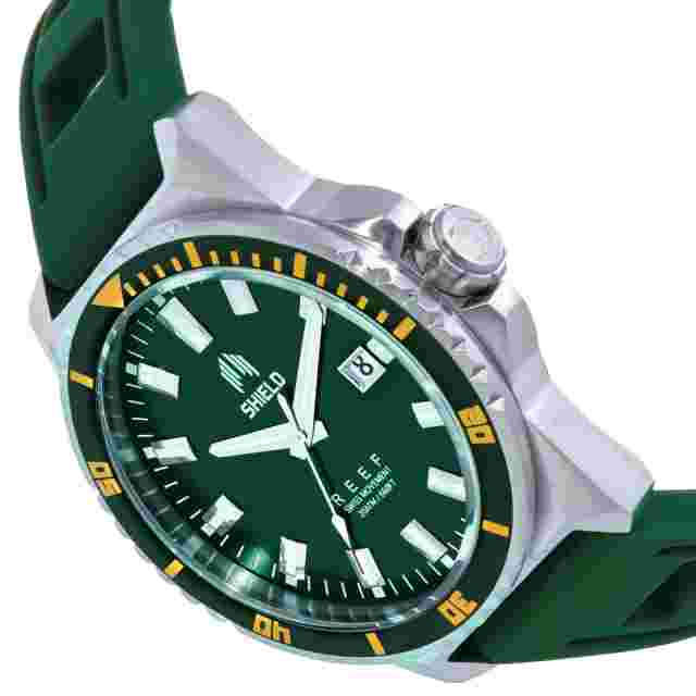 Shield Reef Strap Watch w/Date - Green