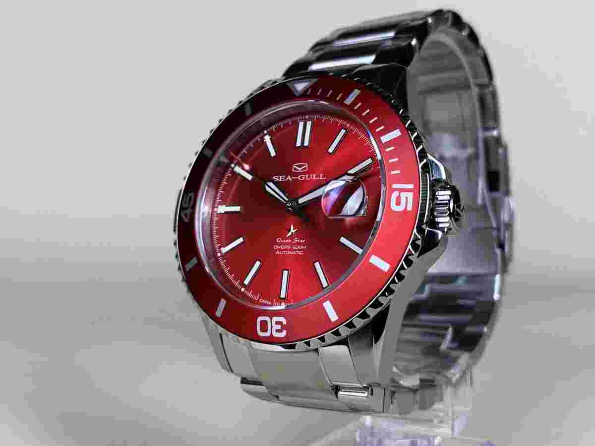 *Rare* NEW SeaGull Ocean Star "China Red" SPECIAL EDITION Watch in FULL SET