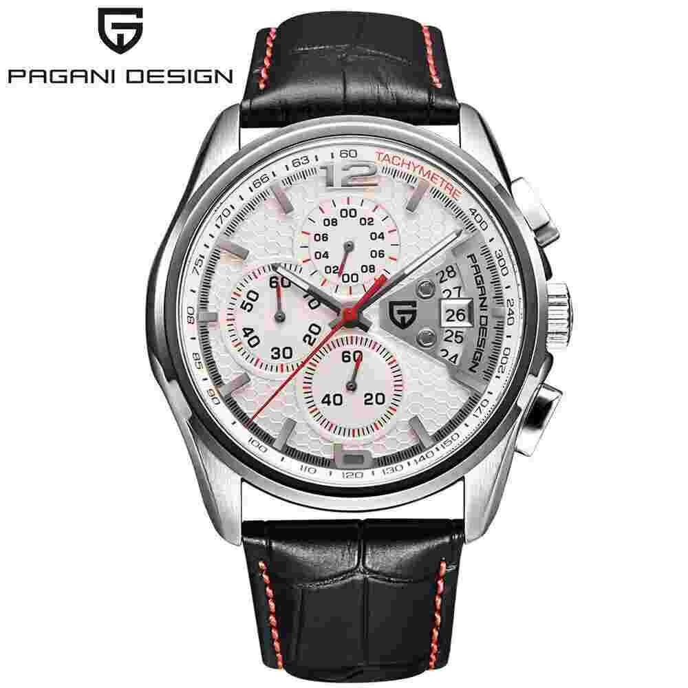 PAGANI DESIGN Mens Watch Multifunction Watch Chronograph Sport Wristwatch Luxury