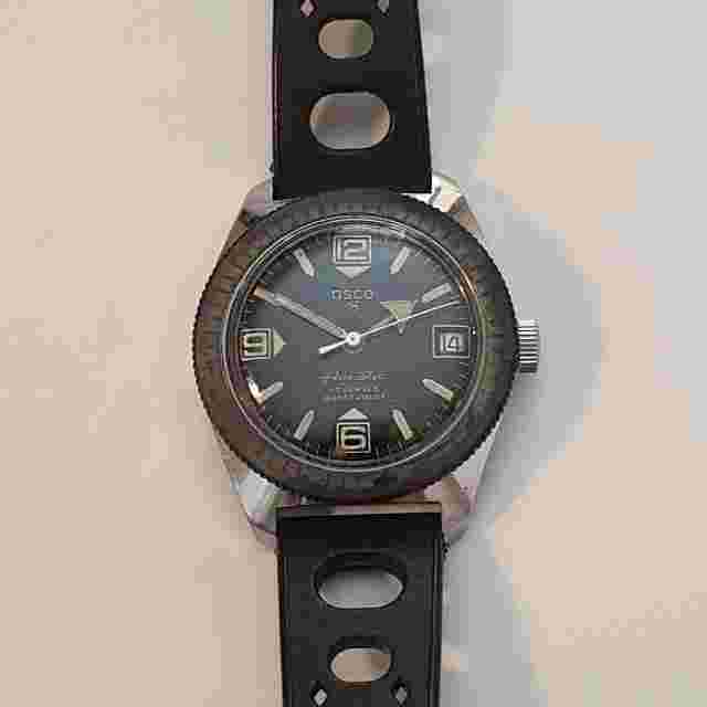 Men's watch Vintage Skindiver "Osco" Mod. Aquatic 17J Mechanical Sub Men Watch