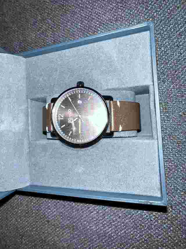 Men’s Watch SO & CO New York Madison 5511.4 Watch Brown Leather Band, Black Dial