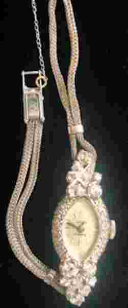 Vintage Women’s Gruen 14K Gold Platinum & Diamond Bracelet Watch