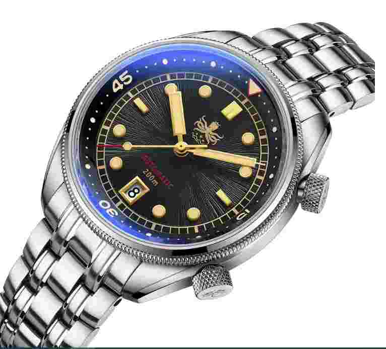 PHOIBOS EAGLE RAY 200M Automatic Compressor PY039D Sunray Black&Gold