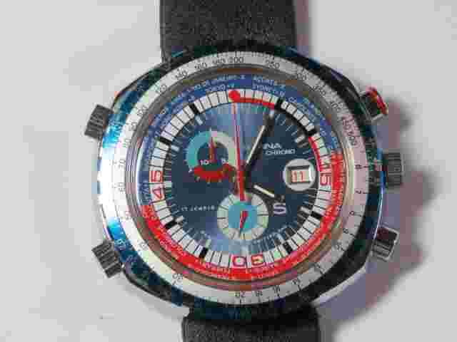 Sorna Chronograph Watch,  World Timer 17 Jewels  #2693