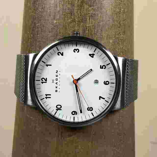 Skagen Denmark Ancher Men SKW6025 Formal 40mm Mesh Band Quartz Analog Watch 8"