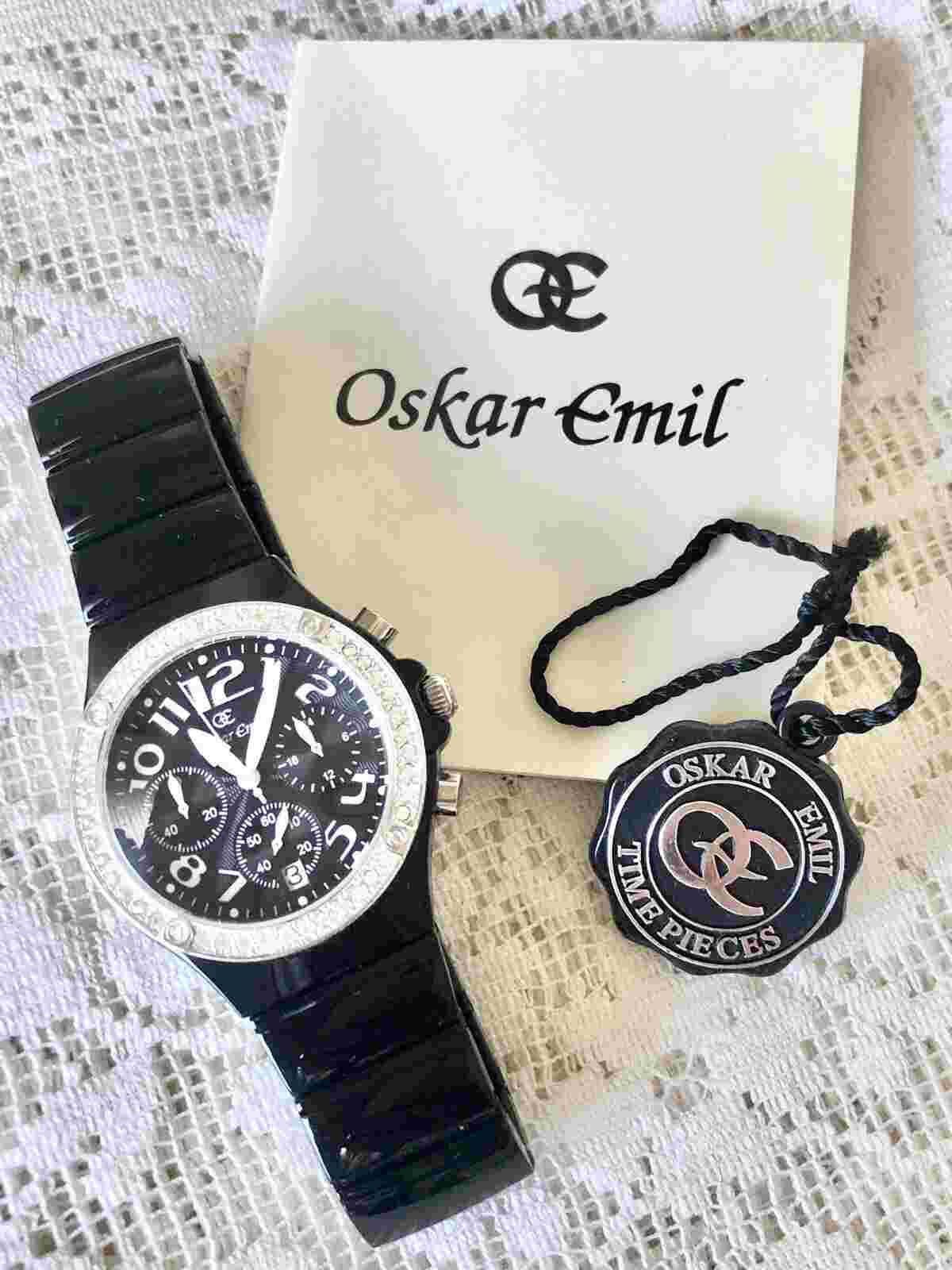 Oskar Emil Mens/Womens Watch, Black-Stainless Steal-Water Resistant-New (other)