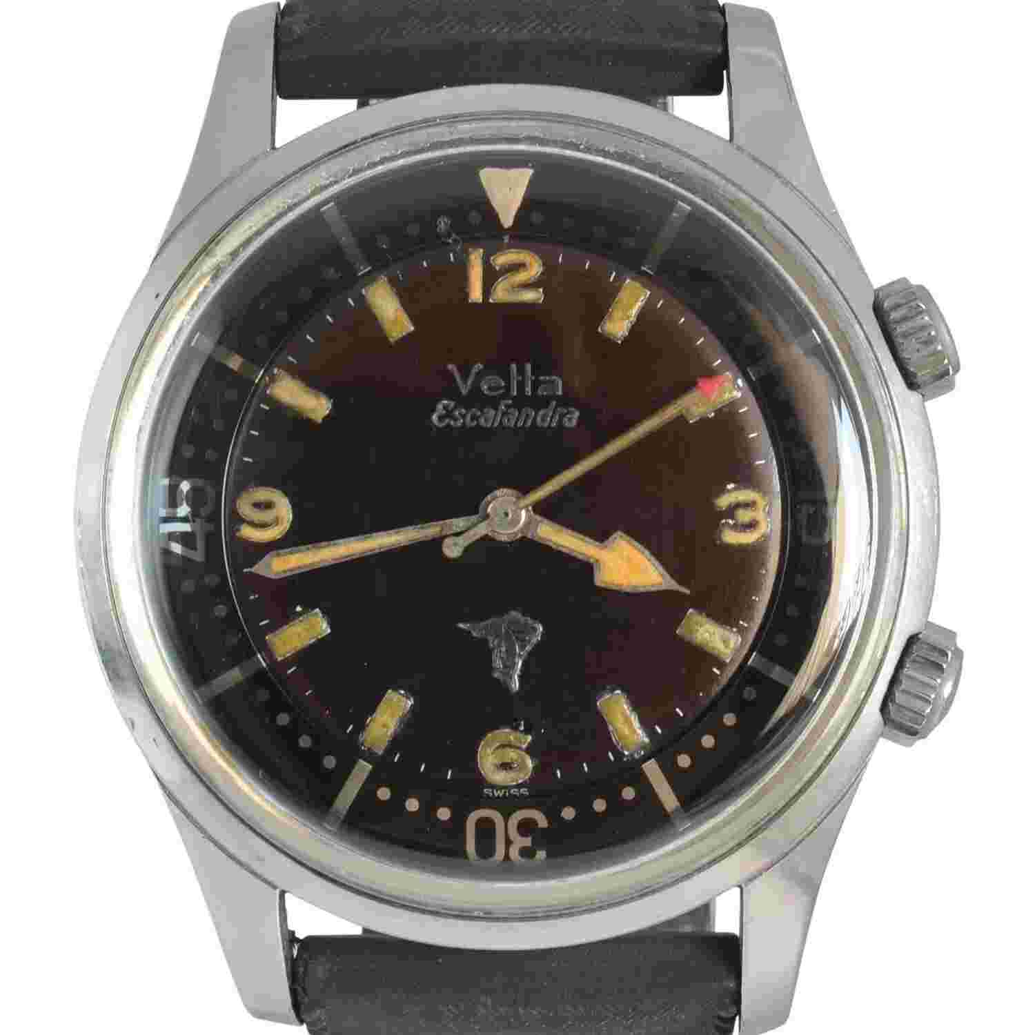 VETTA  Escafandra EPSA 250-102 Diver Super Compressor Tropical brown dial 1961