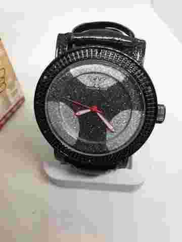 NEW Diamond King Men's Watch Natural Diamonds Iced Out Diamond Dust Dial