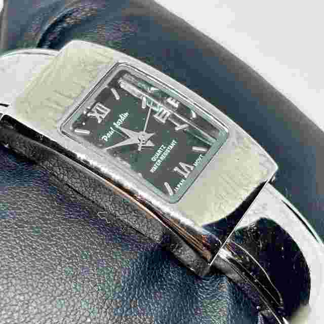 Paul Jardin Silver Tone Black Dial WR St. Steel Women’s Quartz Watch New Battery