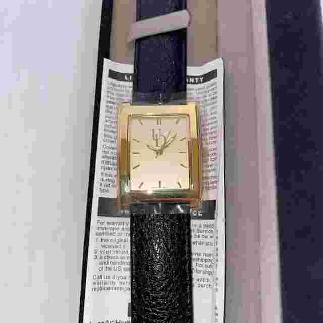 Logoart Mens University Of Delaware Gold Tone Rectangular Watch New