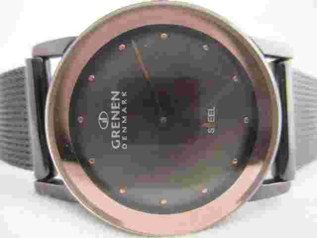 Grenen Denmark Steel Analog Wristwatch All Stainless Steel Brown Simple Style