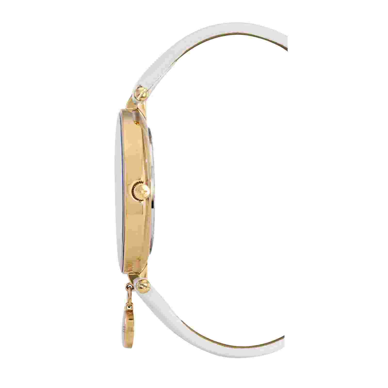 Women's BCBGeneration Gold Tone White Leather Band BCBG Watch GN51043003