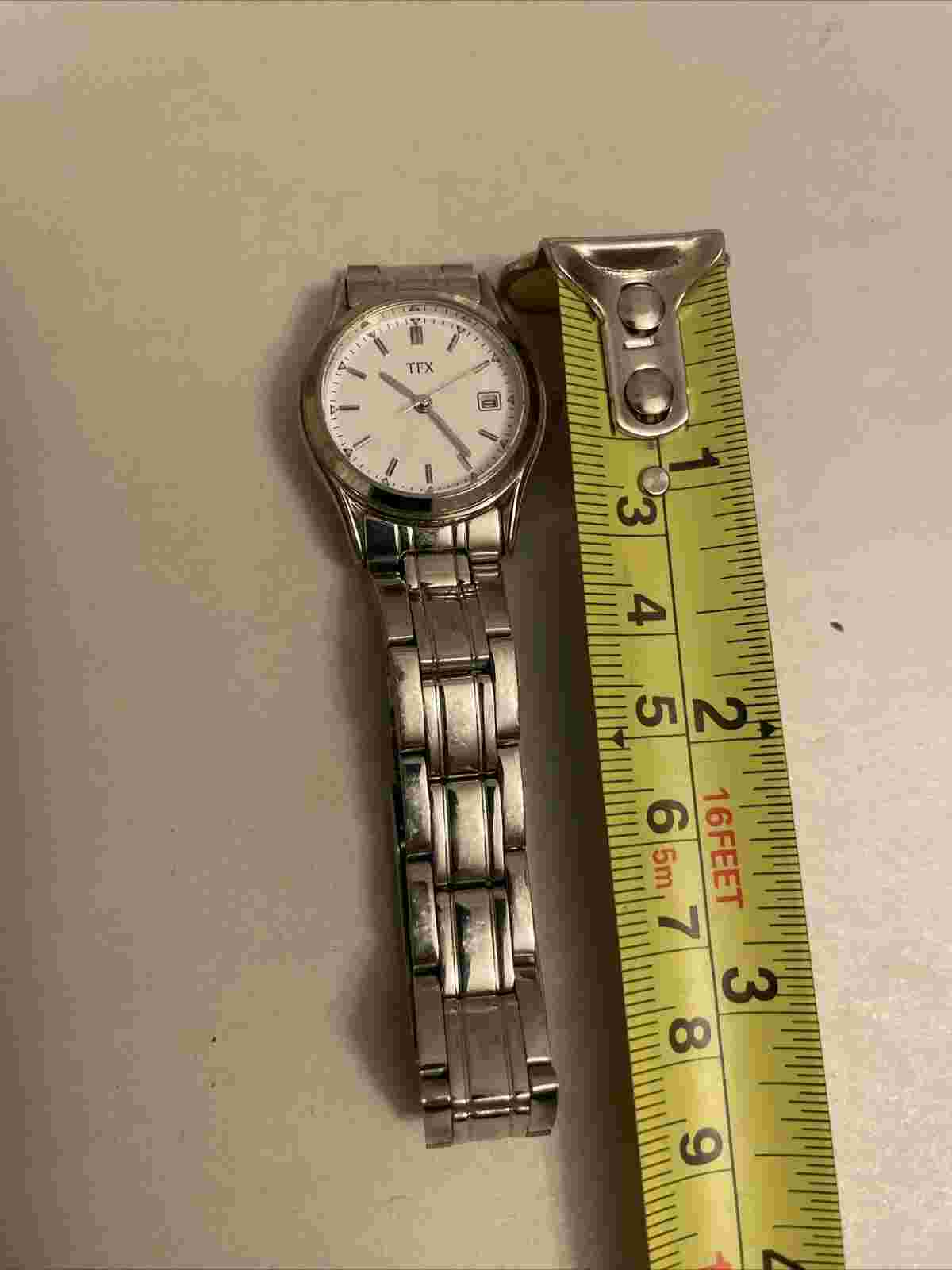 TFX by Bulova Watch Women 26mm Silver Tone 36M100 Date New Battery