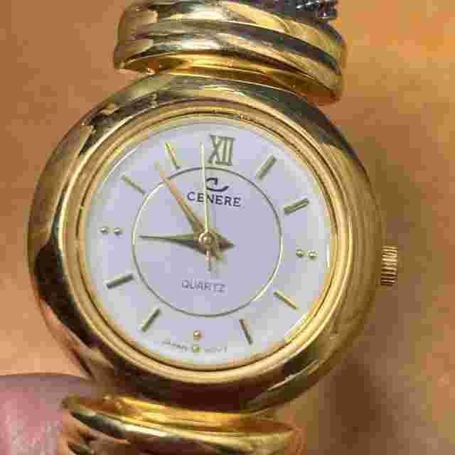 VTG 90’s Cenere Quartz Watch Women Gold Silver Tone Bracelet JapanMovt Free Ship