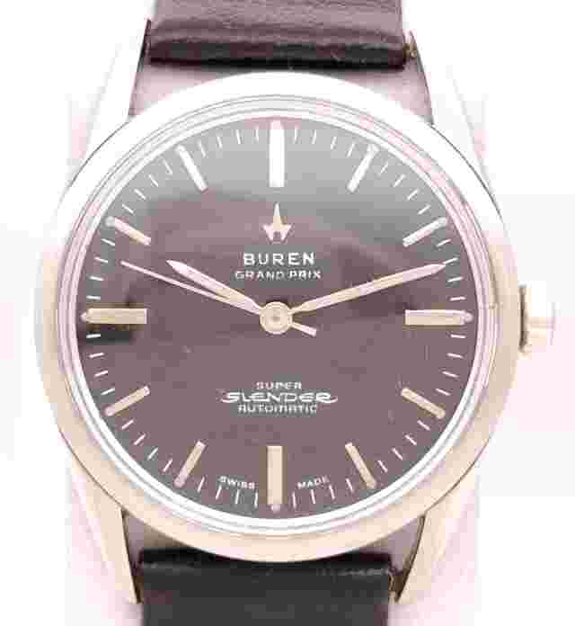 BUREN GRAND PRIX SUPER SLENDER Auto Microtor Cal.1001A Men's 34mm Vintage Watch