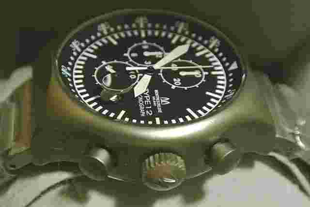 Montres De Luxe Milano Men's Type 12 Nero All-Aluminum 50 x 55 MM Chrono w/Date