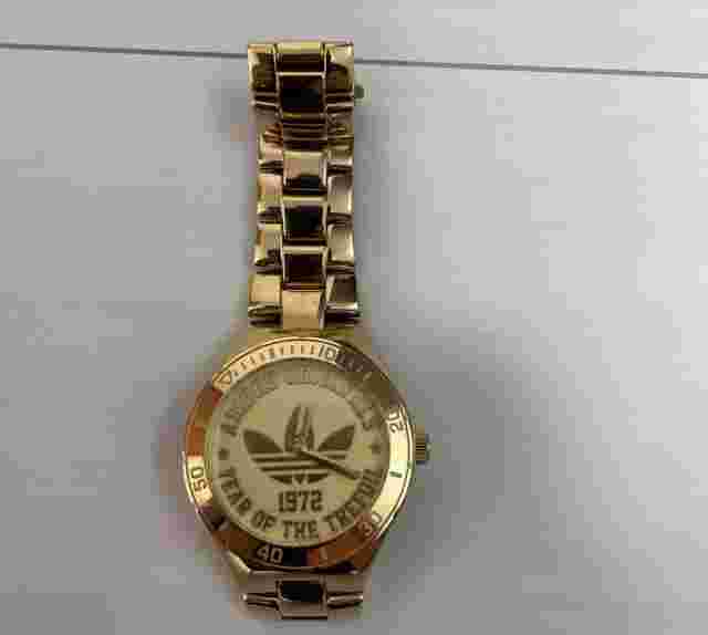 adidas originals 40th anniversary watch men's analog gold stainless steel 5 ATM
