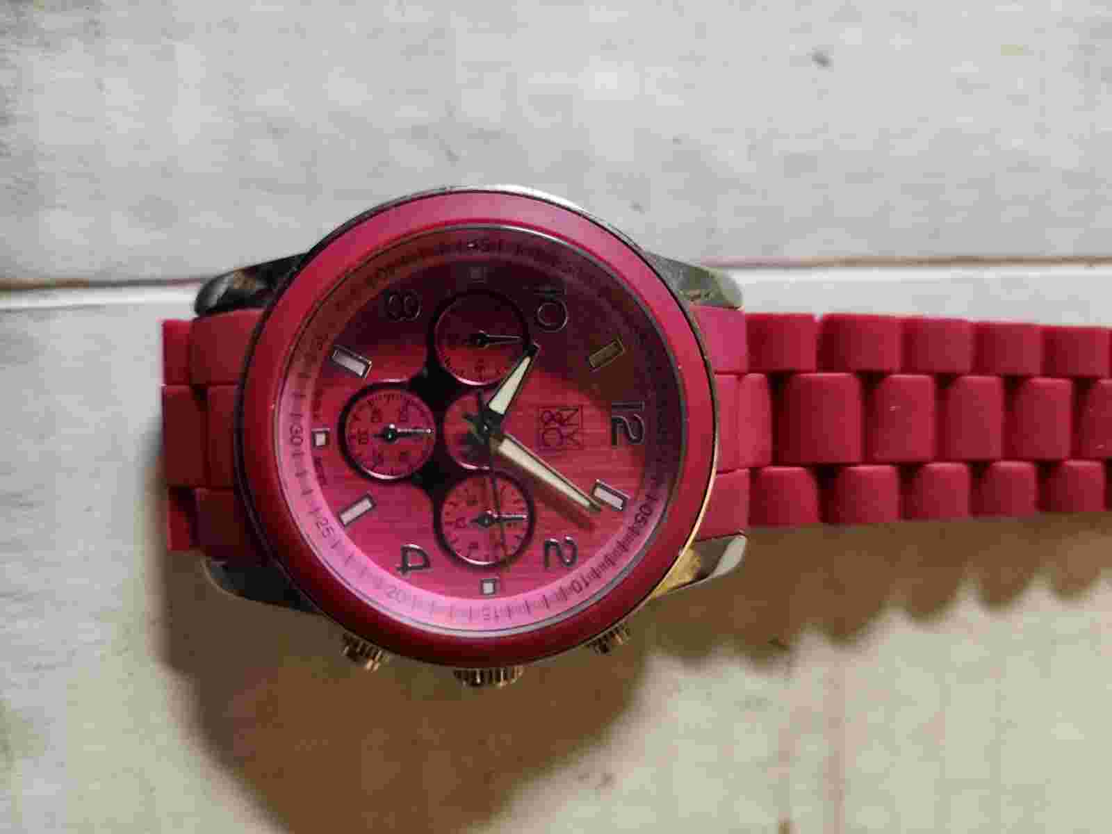 Women's 40mm Silver Tone ny&c Watch, Pink , Face and Poly Band 14991116