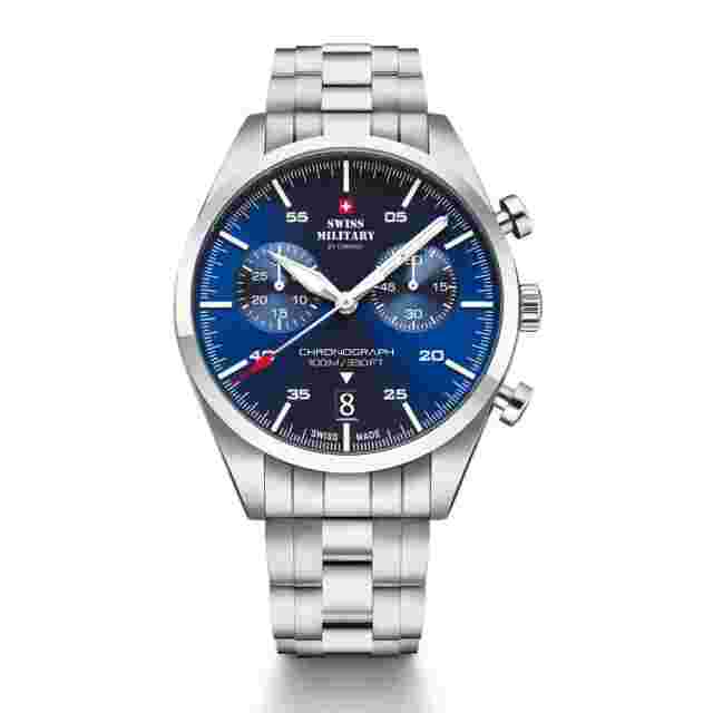 (AGJ) Swiss Military Chronograph Quartz Wrist Watch