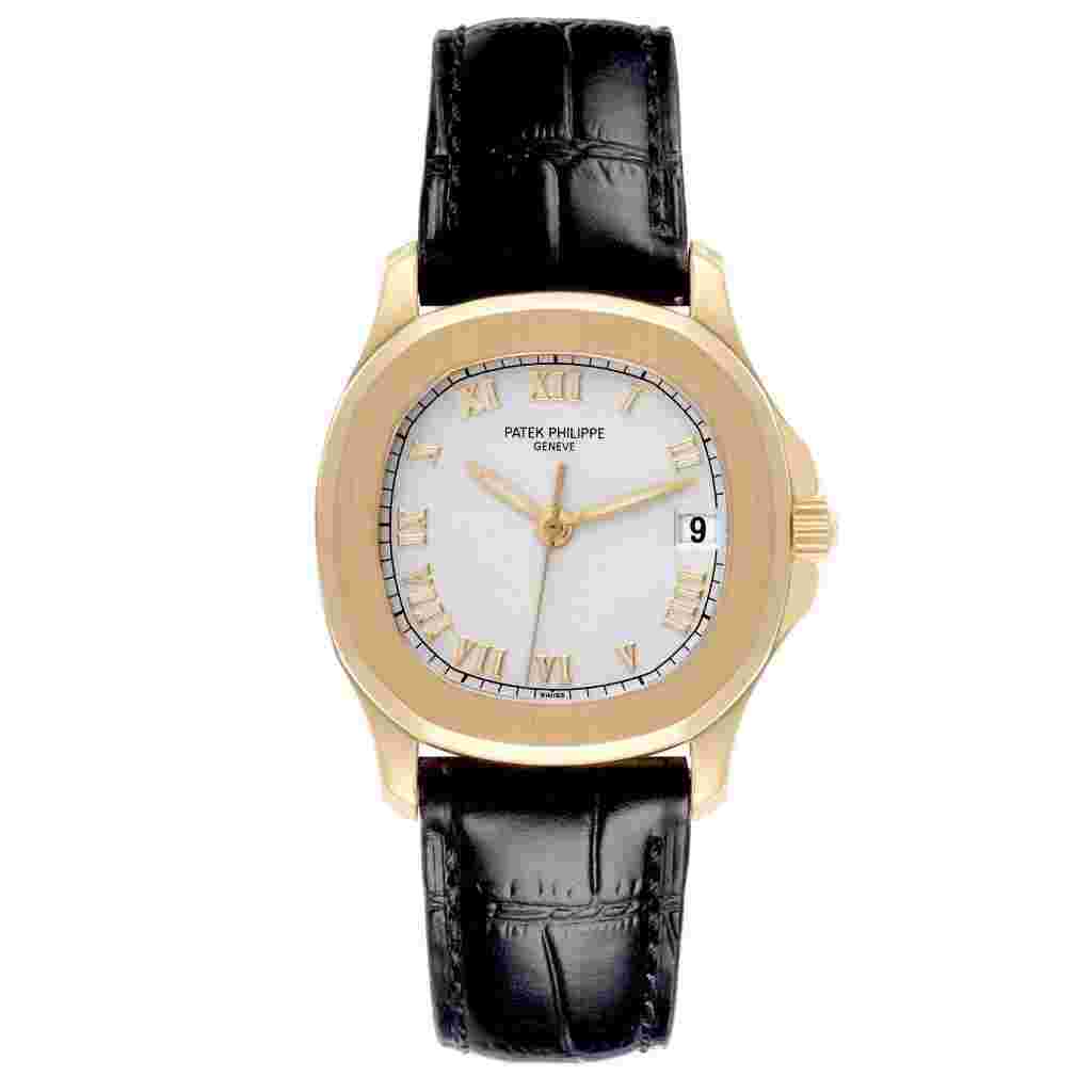 Patek Philippe Aquanaut Yellow Gold Silver Dial Mens Watch 5060SR