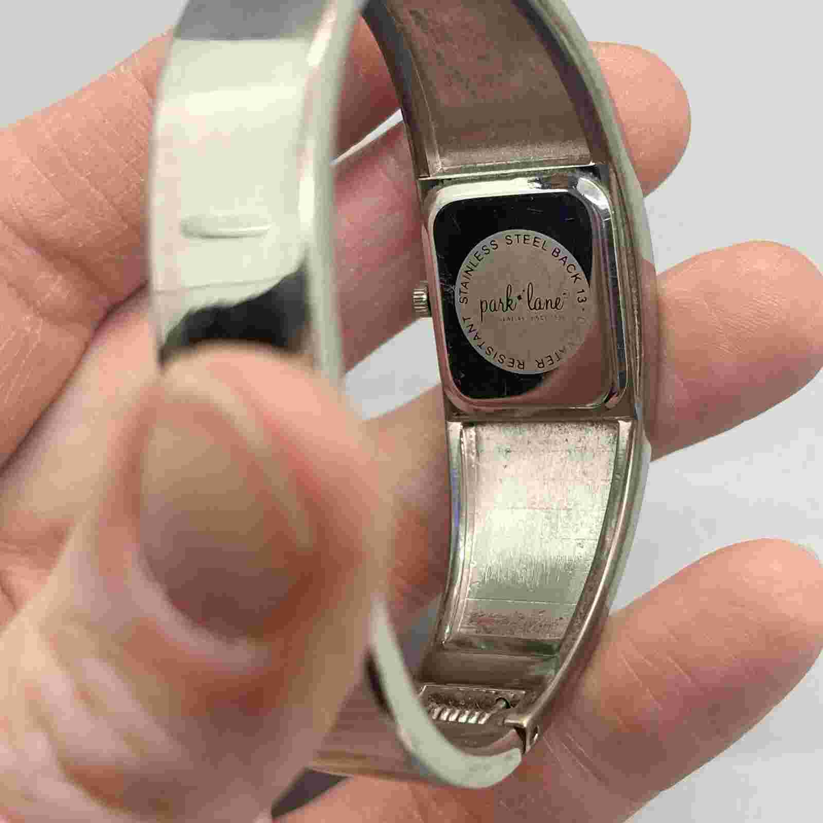 Park Lane Swarovsky ladies silver tone watch
