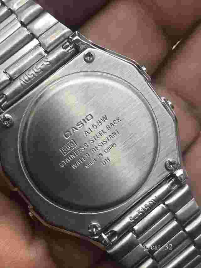 CASIO Men's Watch Classic Digital Dial Stainless Steel Bracelet A158W-1 A168W-1