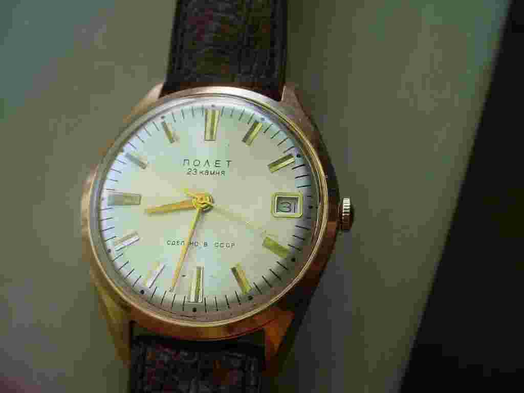 Rare Vintage 14K Pink Gold Poljot, 23 Jewels Auto. USSR Made. UNPOLISHED 36mm