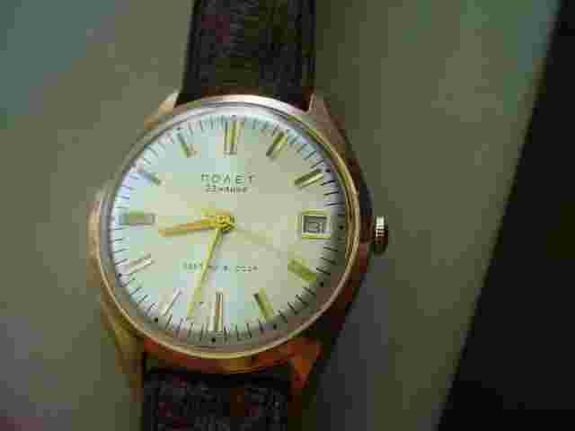 Rare Vintage 14K Pink Gold Poljot, 23 Jewels Auto. USSR Made. UNPOLISHED 36mm