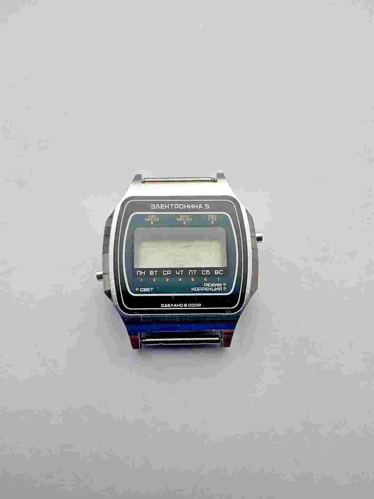 New Vintage Watch CASE Electronika 30353(5-206) Electronic Wrist Watch Soviet