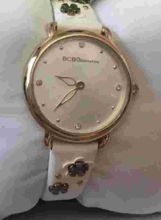 BCB GENERATION WATCH, AUSTRIAN CRYSTALS, ION PLATED GOLD CASE
