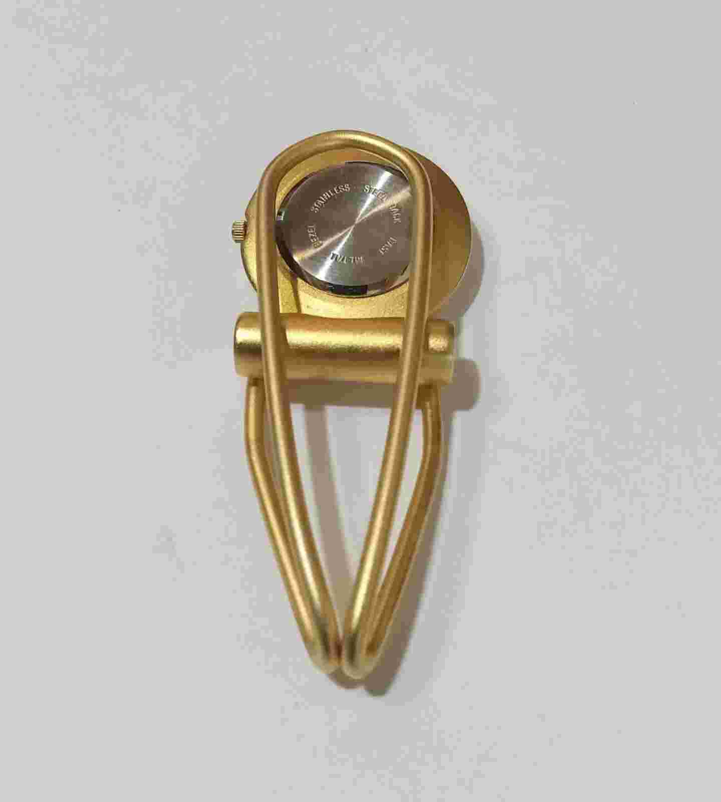 Pedre Clip On Money Clip Men’s Analog Watch 29mm Round Gold Tone