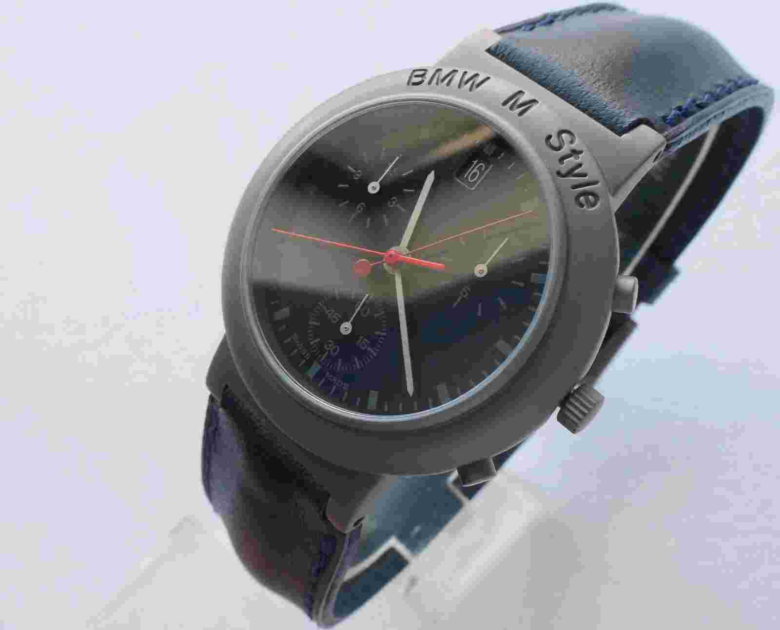 BMW M Style Power Motorsport Classic Car M3 E30 E36 Accessory Watch Chronograph
