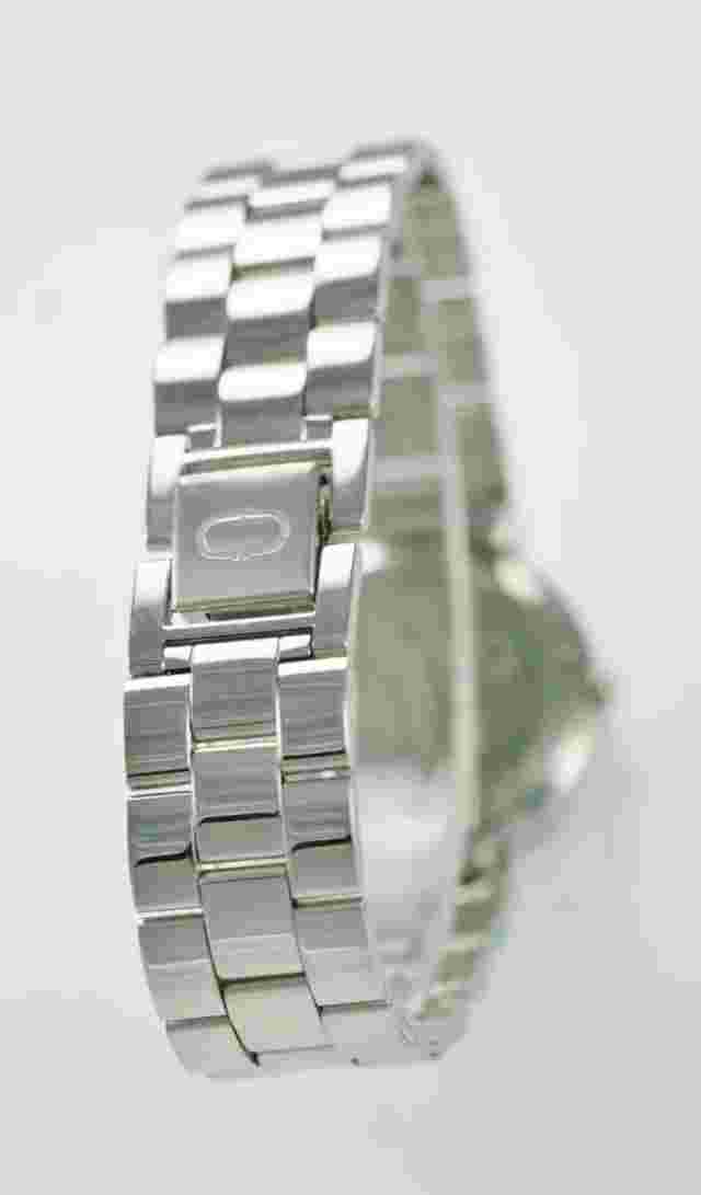 Charles Delon Watch Men Silver Stainless Steel Batt Water Resistant White Quartz
