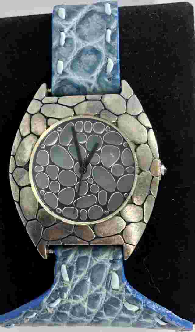 Sterling Silver John Hardy Ladies Watch on a Leather Strap