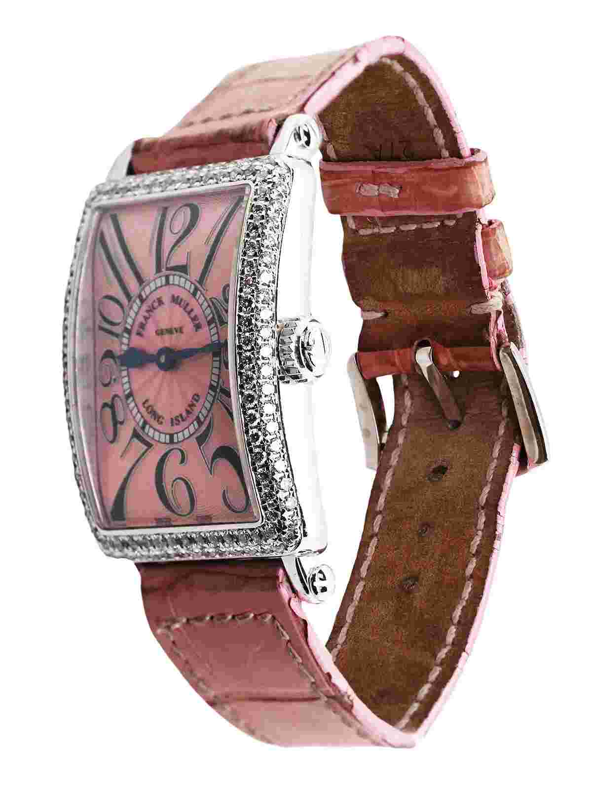 Frank Muller Watch Franck Muller 18K White Gold Long Island w/ Diamond Bezel